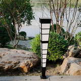 Modern Geometric LED Outdoor Post Light Stainless Steel Landscape Pathway Garden Lamp