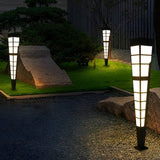 Modern Geometric LED Outdoor Post Light Stainless Steel Landscape Pathway Garden Lamp