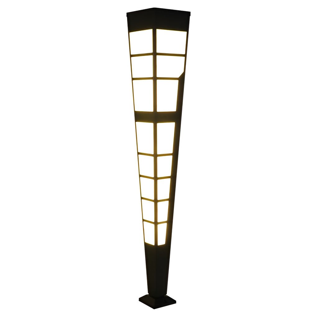 Modern Geometric LED Outdoor Post Light Stainless Steel Landscape Pathway Garden Lamp