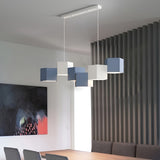 Modern Geometric LED Pendant Light Industrial Style Iron Chandelier for Living Room