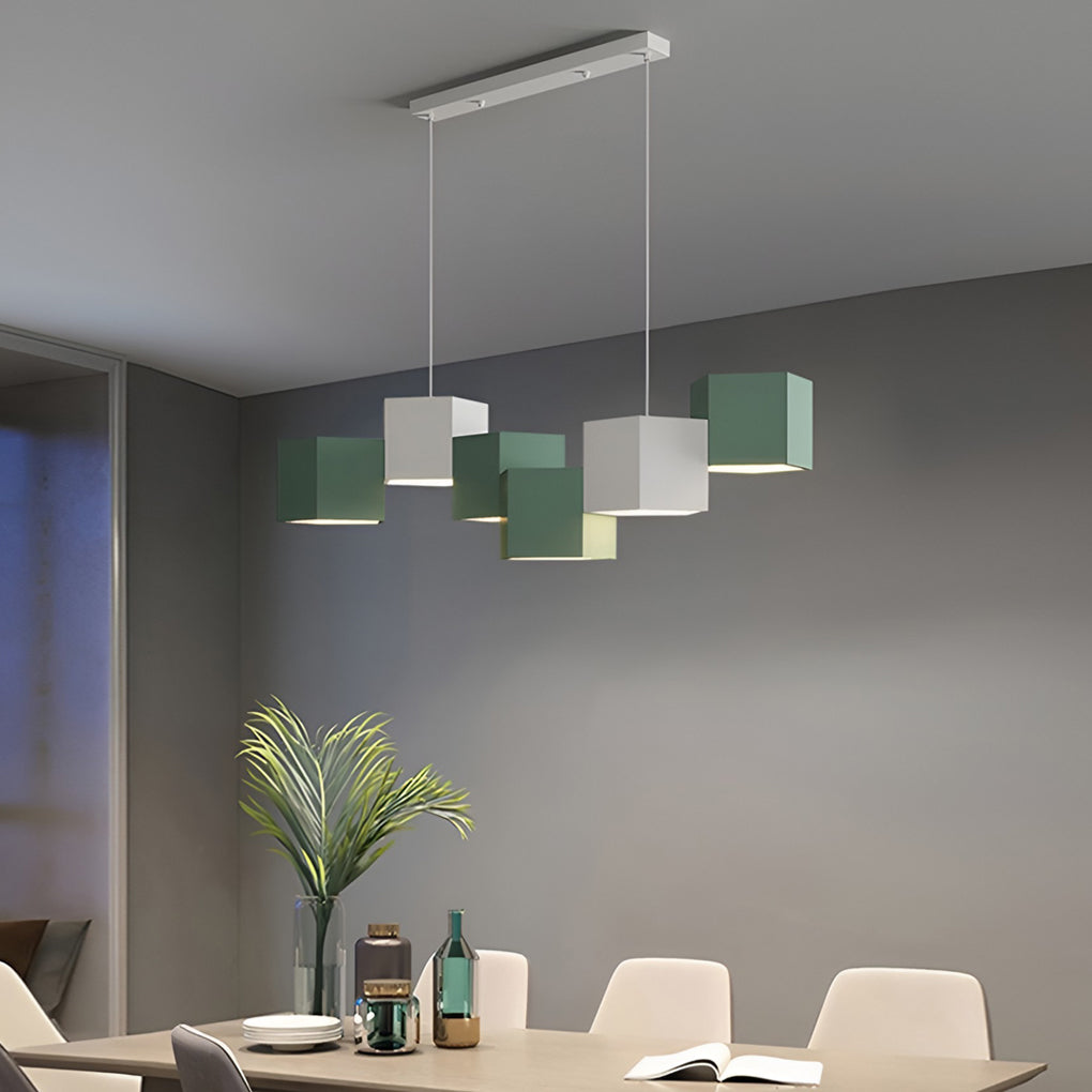 Modern Geometric LED Pendant Light Industrial Style Iron Chandelier for Living Room