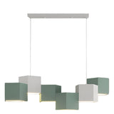 Modern Geometric LED Pendant Light Industrial Style Iron Chandelier for Living Room