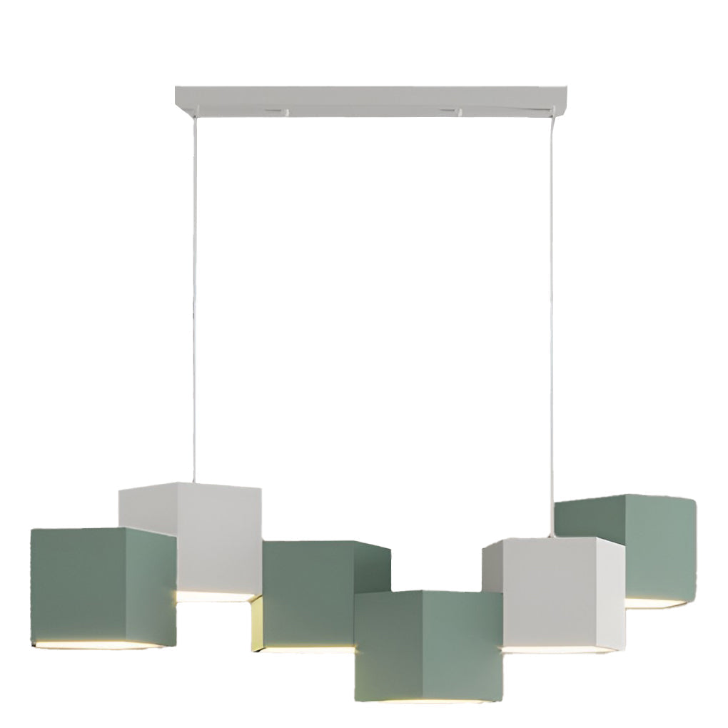 Modern Geometric LED Pendant Light Industrial Style Iron Chandelier for Living Room