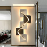 Modern Geometric LED Wall Art Decor USB Powered Crystal Porcelain Backlit Painting Light for Home Office