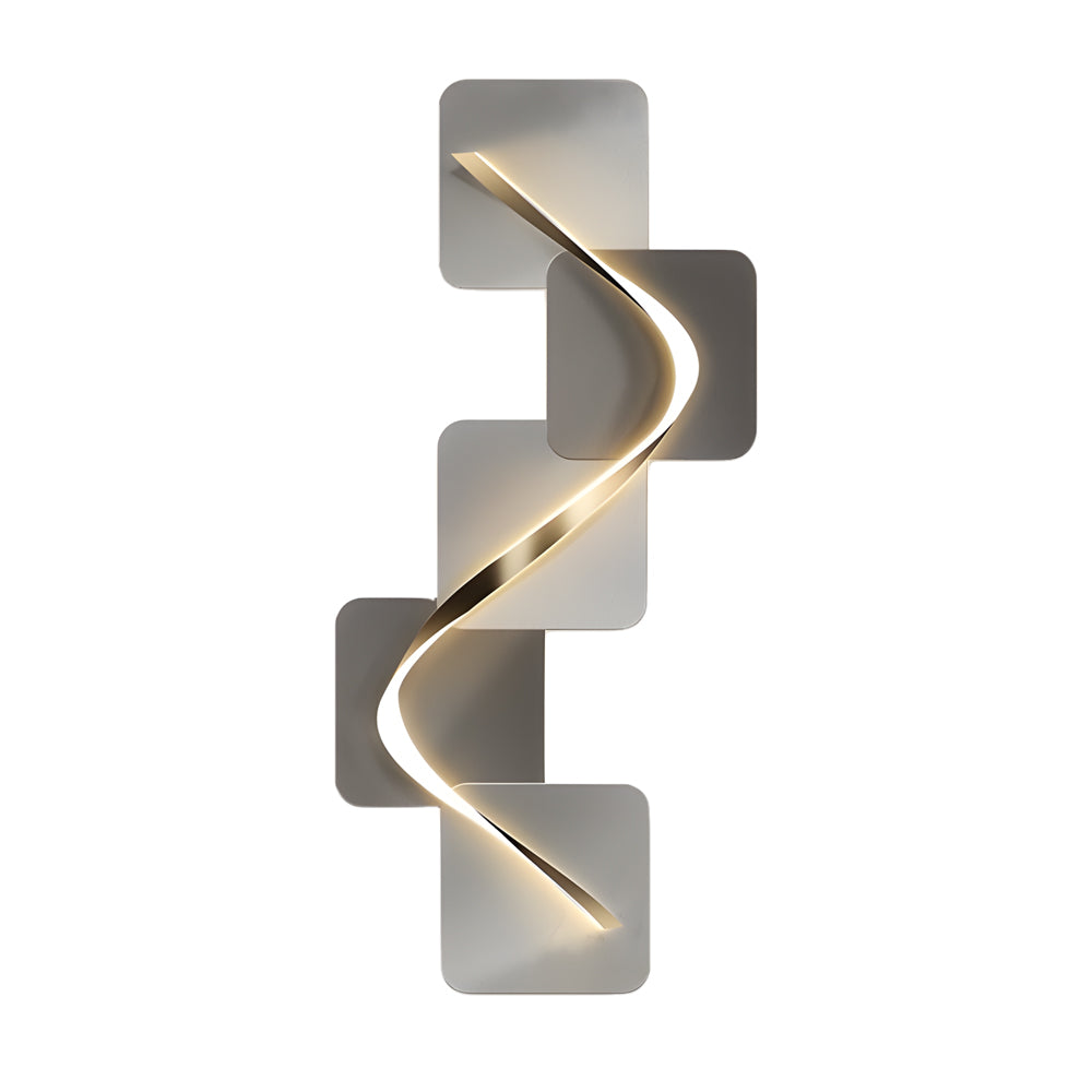 Modern Geometric LED Wall Art Decor USB Powered Crystal Porcelain Backlit Painting Light for Home Office