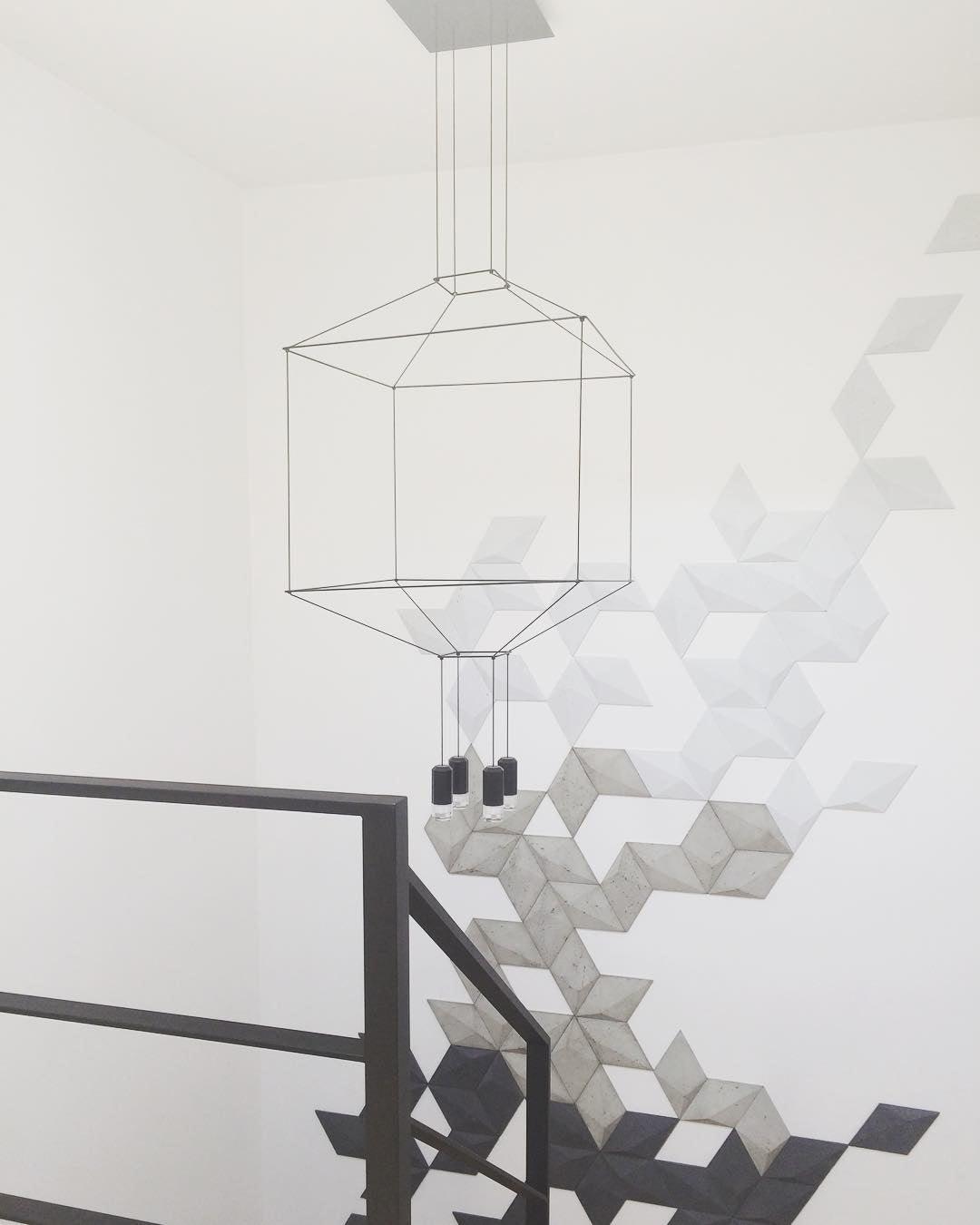 Modern Geometric LED Wire Pendant Lamp Contemporary Black Chandelier Lighting
