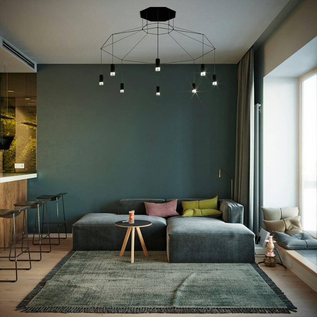 Modern Geometric LED Wire Pendant Lamp Contemporary Black Chandelier Lighting