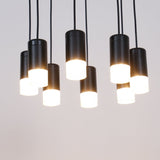Modern Geometric LED Wire Pendant Lamp Contemporary Black Chandelier Lighting