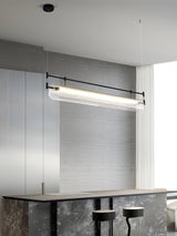 Modern Geometric Linear Strip LED Pendant Light for Dining Room Kitchen Island