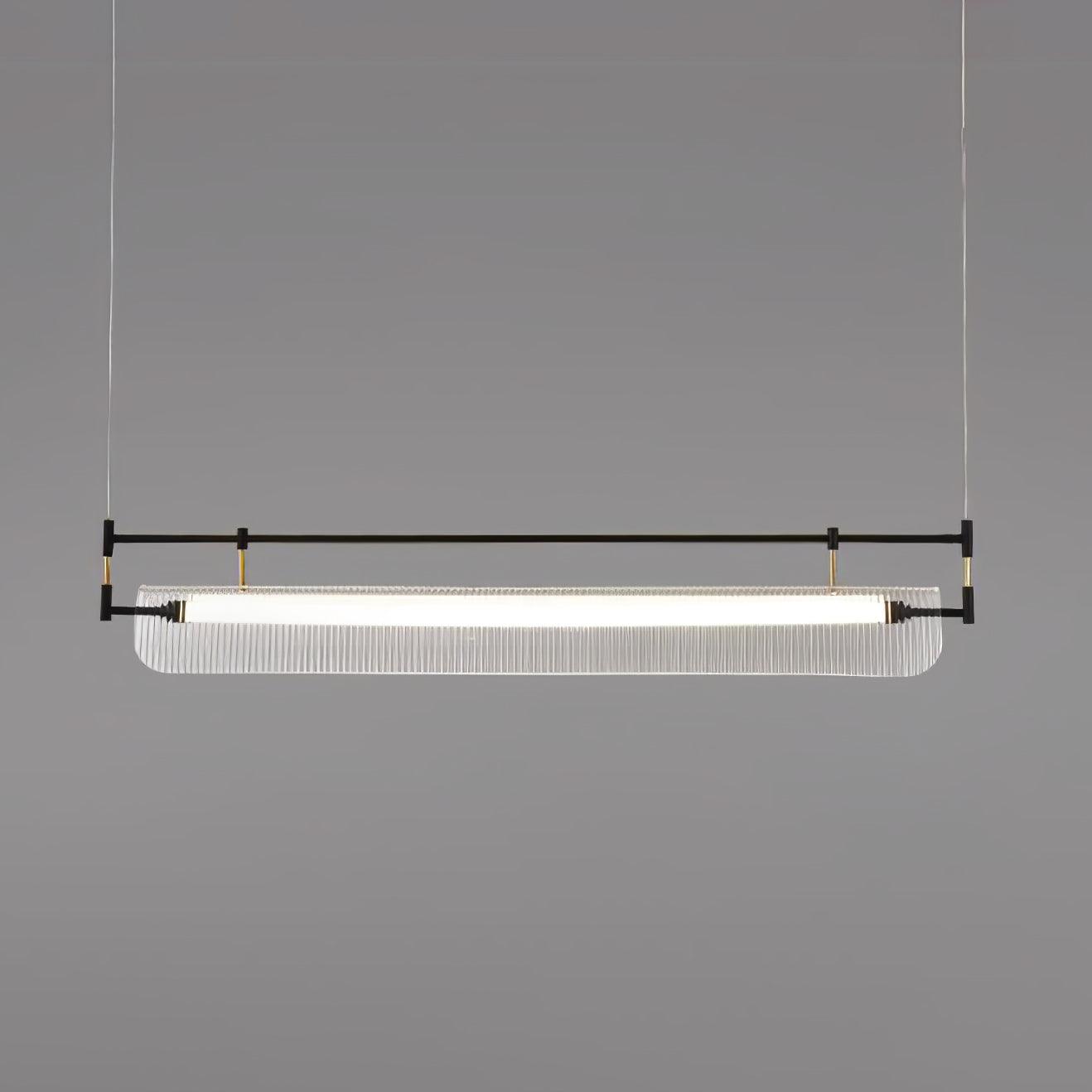 Modern Geometric Linear Strip LED Pendant Light for Dining Room Kitchen Island