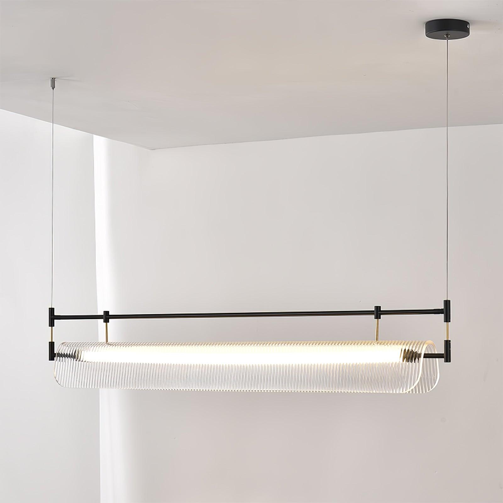 Modern Geometric Linear Strip LED Pendant Light for Dining Room Kitchen Island