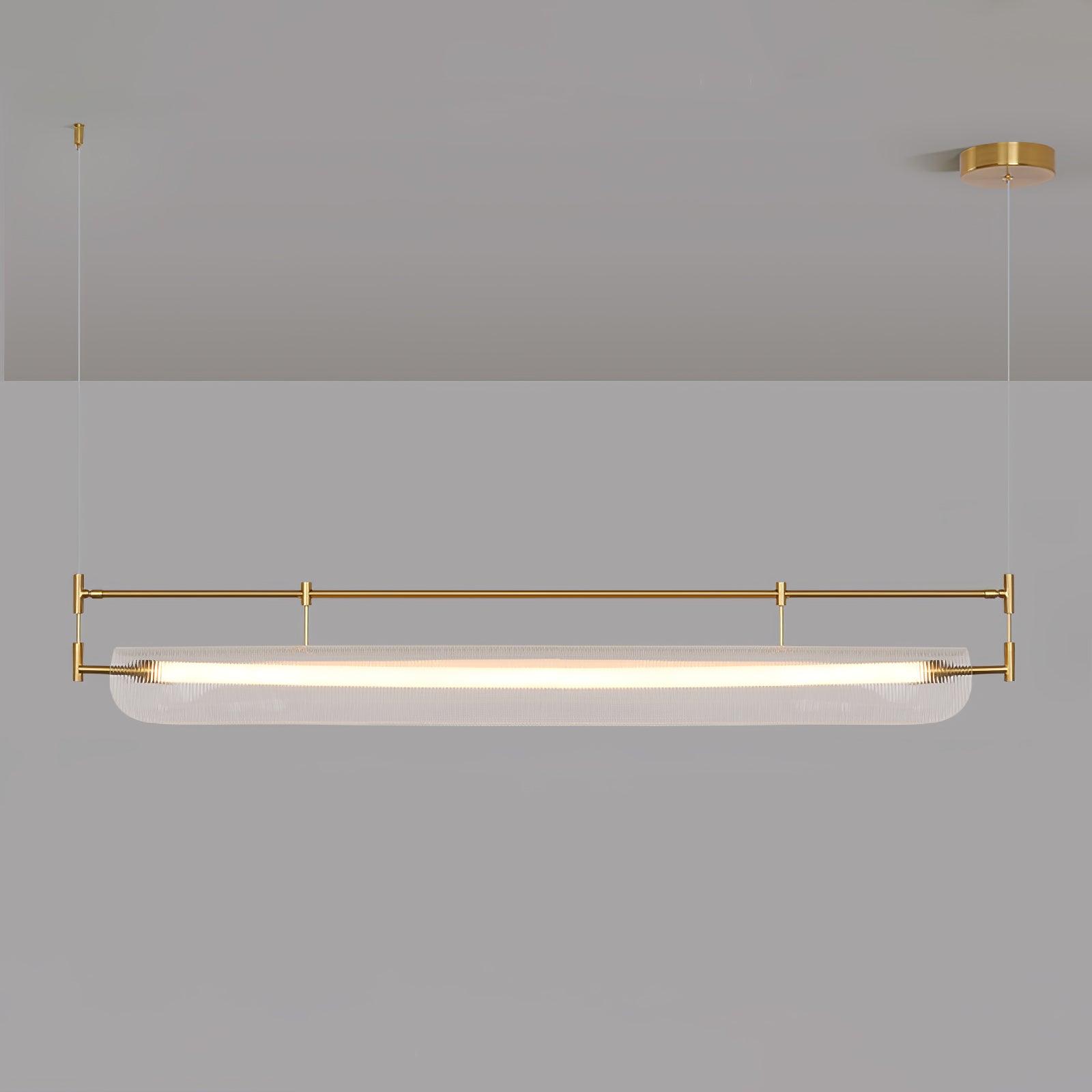 Modern Geometric Linear Strip LED Pendant Light for Dining Room Kitchen Island
