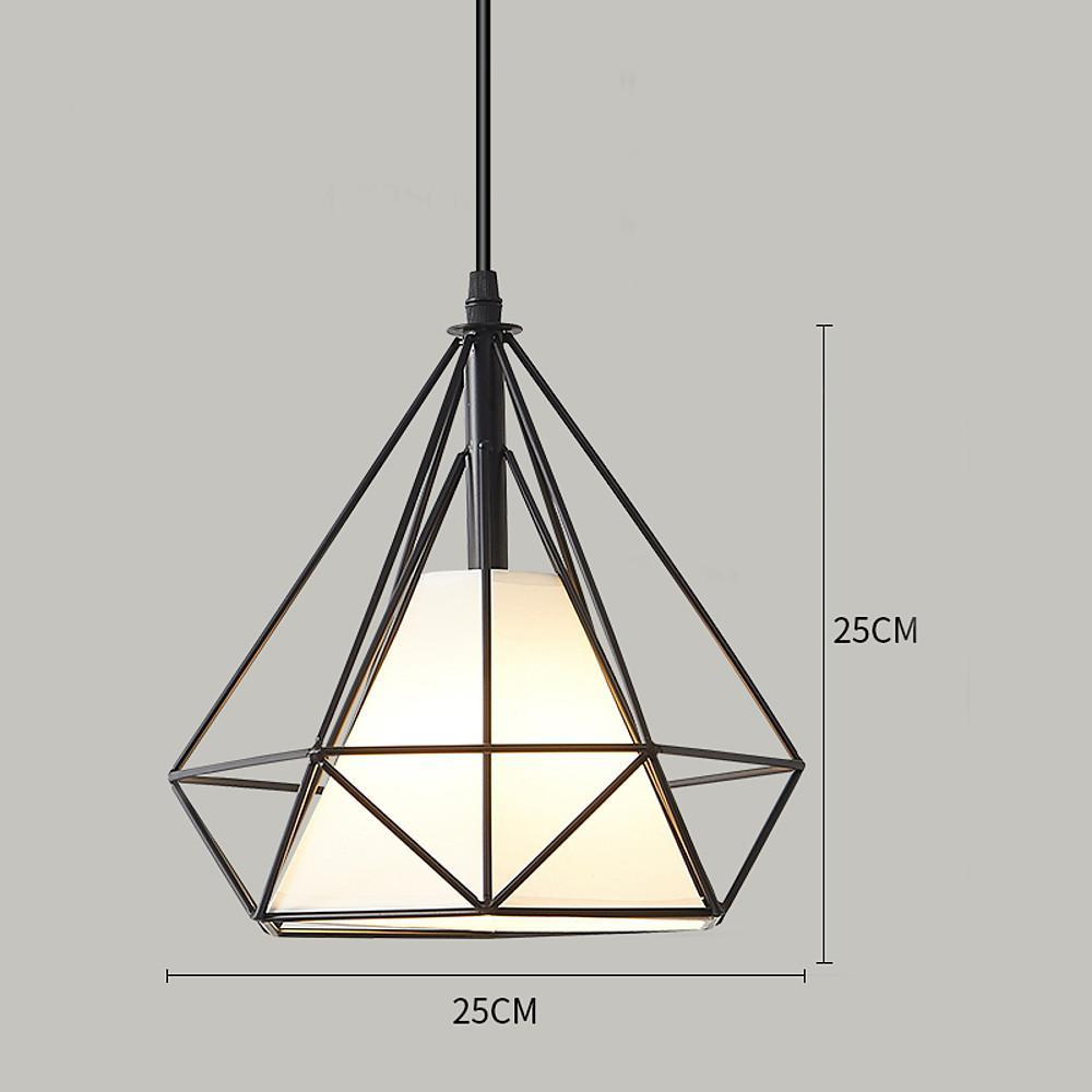 Modern Geometric Metal Cage LED Pendant Light for Kitchen Island and Dining Room Lighting