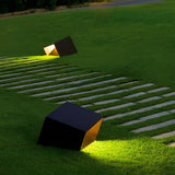 Modern Geometric Outdoor Garden Lights Waterproof Stainless Steel Post Lantern for Landscape Lighting