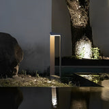 Modern Geometric Outdoor Landscape LED Path Light Waterproof Aluminum Bollard Lamp