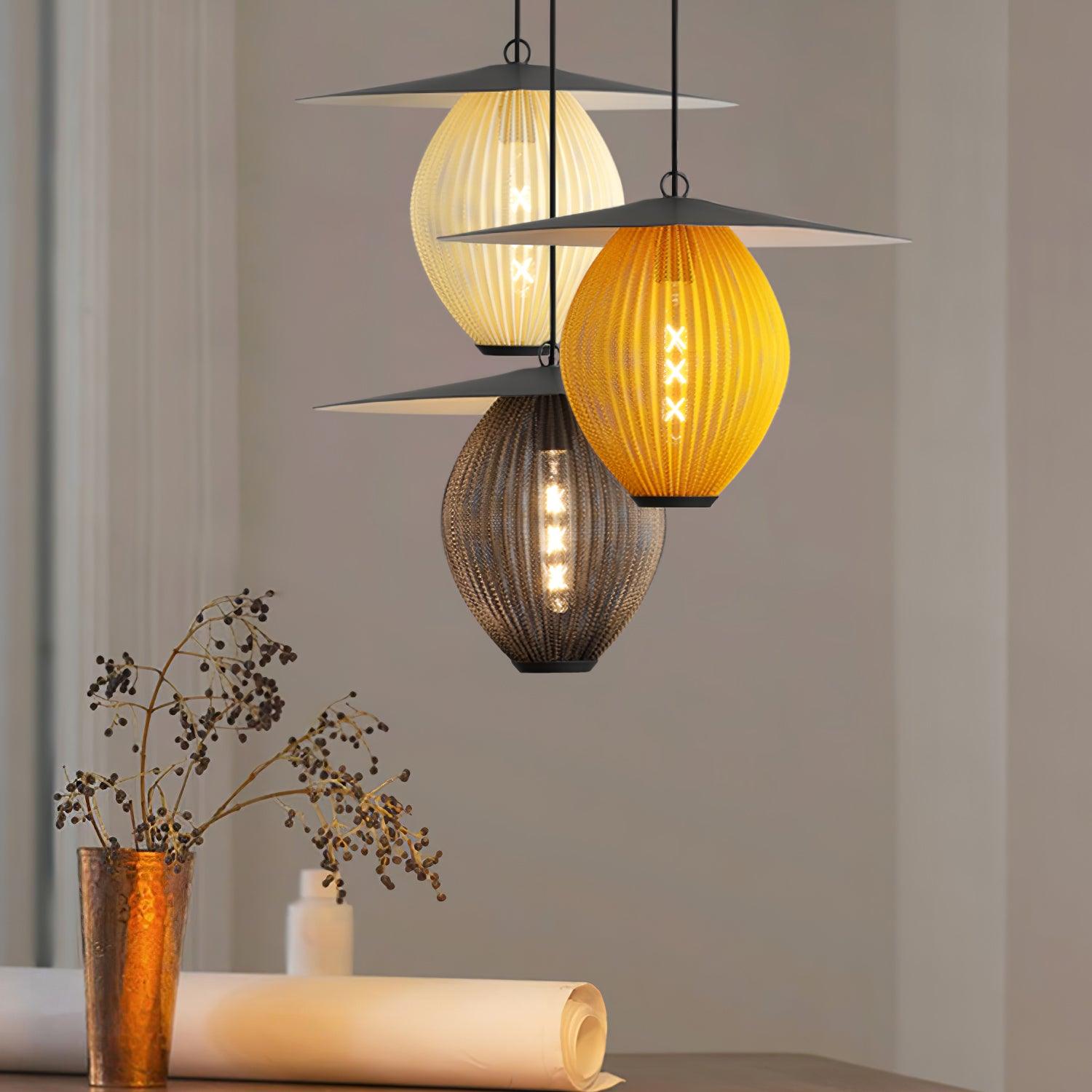 Modern Geometric Perforated Metal Satellite Pendant Lamp for Kitchen Island and Dining Areas