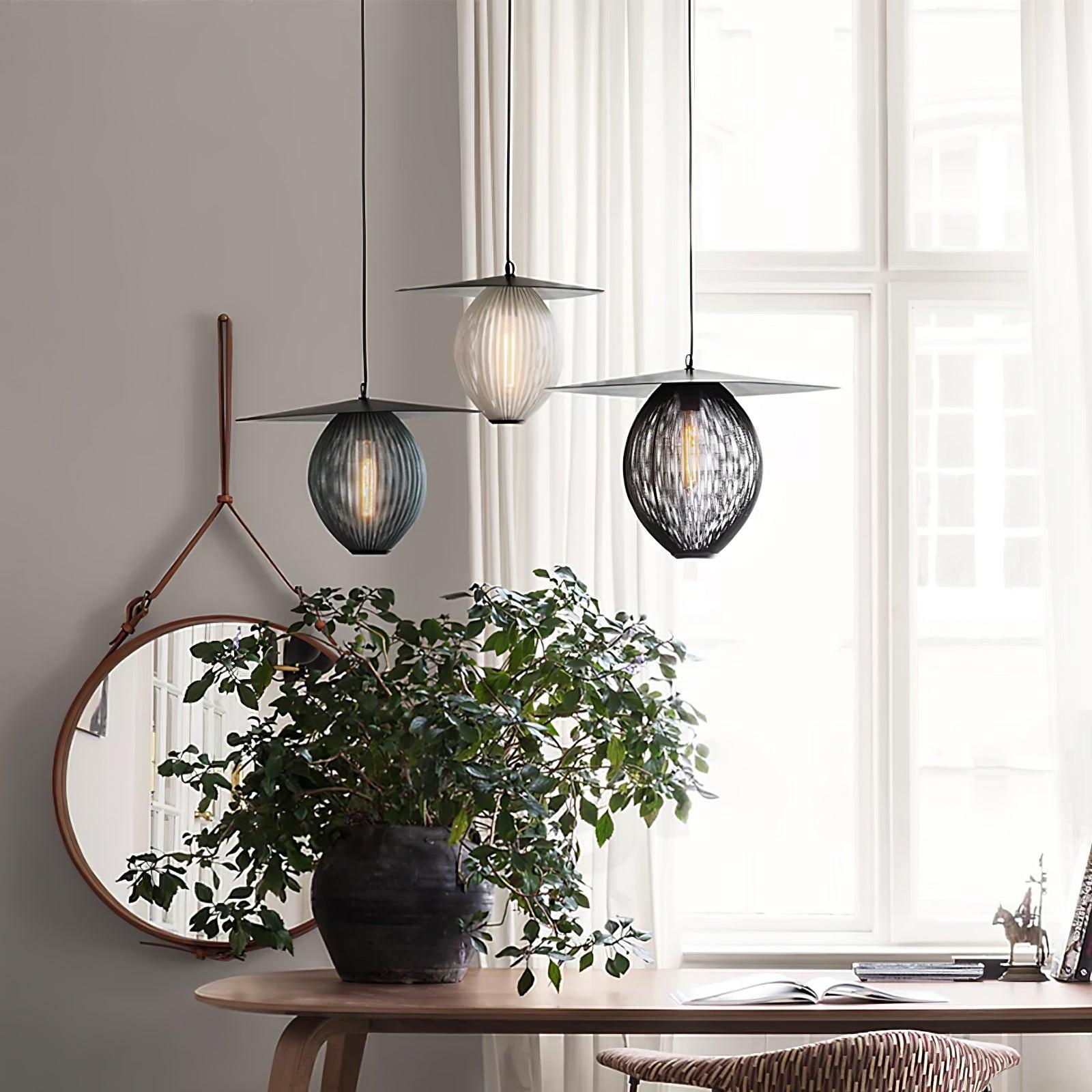 Modern Geometric Perforated Metal Satellite Pendant Lamp for Kitchen Island and Dining Areas