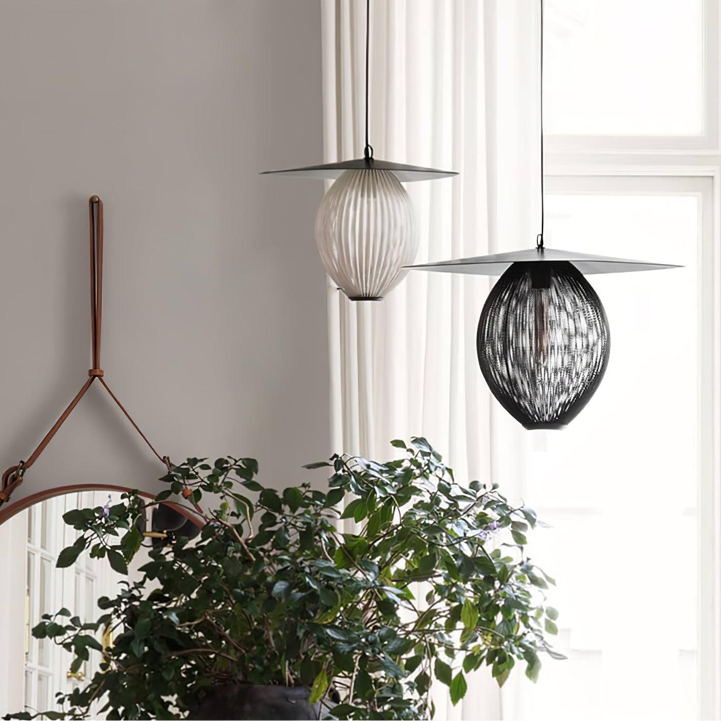 Modern Geometric Perforated Metal Satellite Pendant Lamp for Kitchen Island and Dining Areas