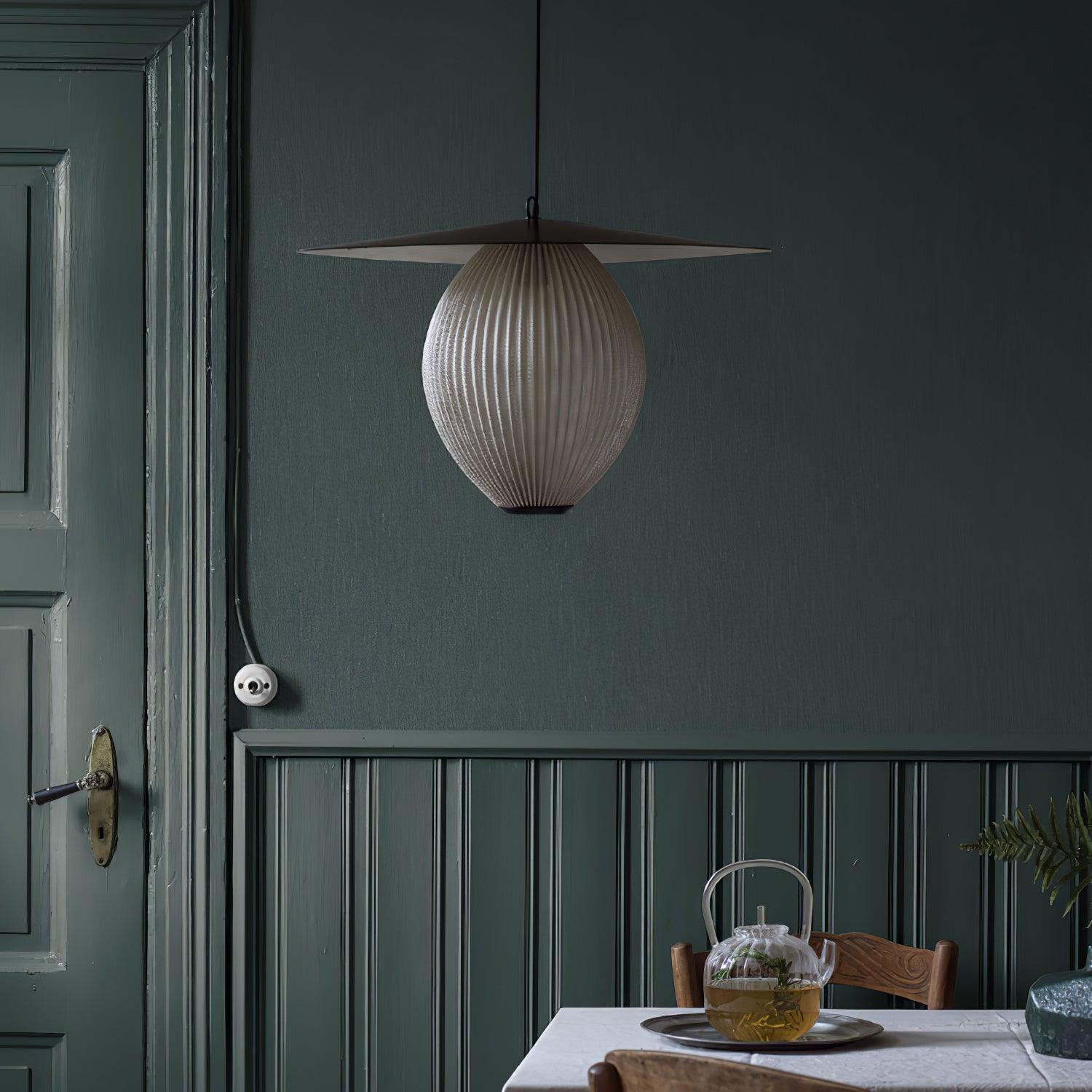 Modern Geometric Perforated Metal Satellite Pendant Lamp for Kitchen Island and Dining Areas