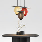 Modern Geometric Perforated Metal Satellite Pendant Lamp for Kitchen Island and Dining Areas