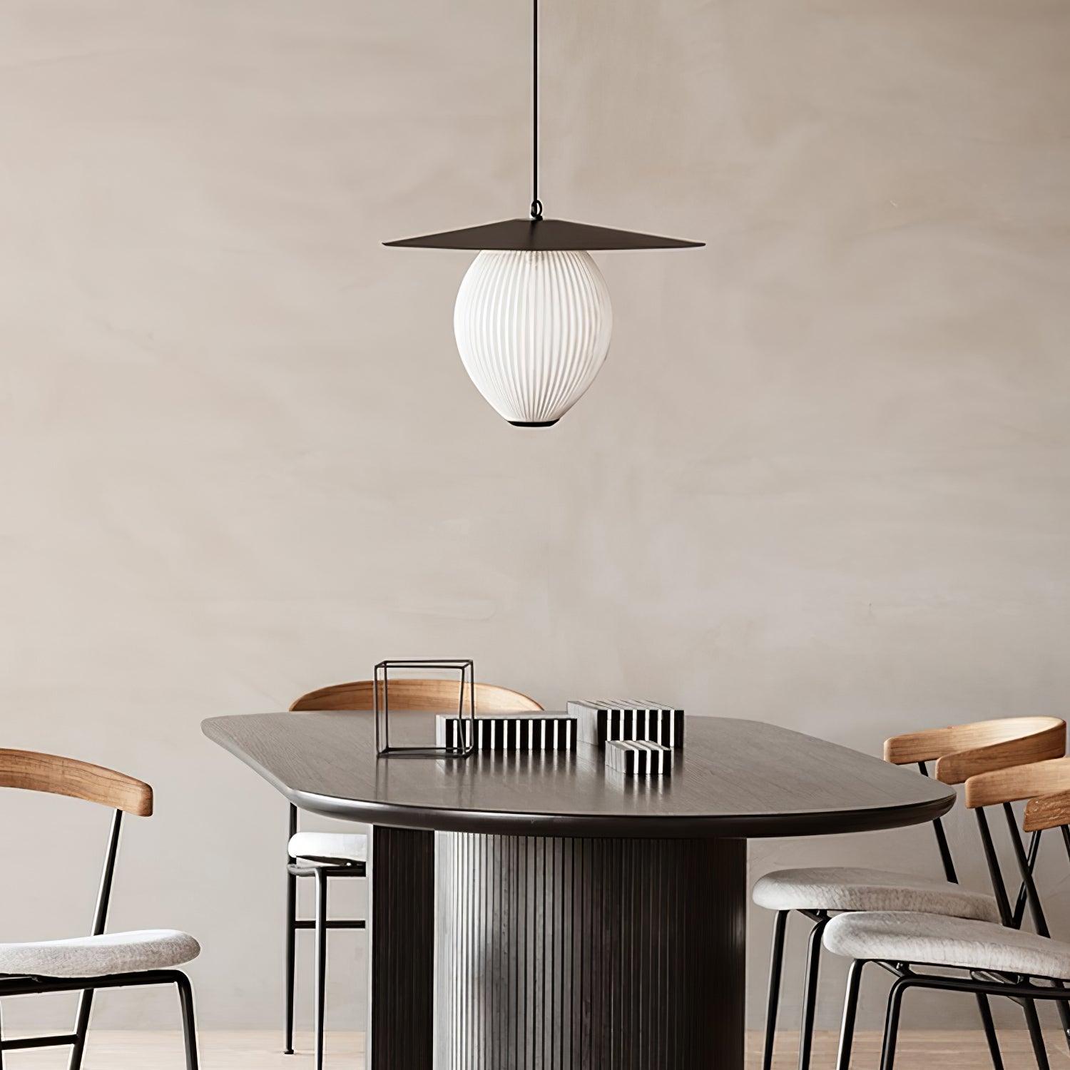 Modern Geometric Perforated Metal Satellite Pendant Lamp for Kitchen Island and Dining Areas