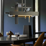 Modern Geometric Planar LED Pendant Light Minimalist Iron Ceiling Hanging Lamp