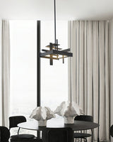 Modern Geometric Planar LED Pendant Light Minimalist Iron Ceiling Hanging Lamp