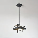 Modern Geometric Planar LED Pendant Light Minimalist Iron Ceiling Hanging Lamp