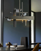 Modern Geometric Planar LED Pendant Light Minimalist Iron Ceiling Hanging Lamp