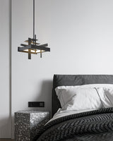 Modern Geometric Planar LED Pendant Light Minimalist Iron Ceiling Hanging Lamp
