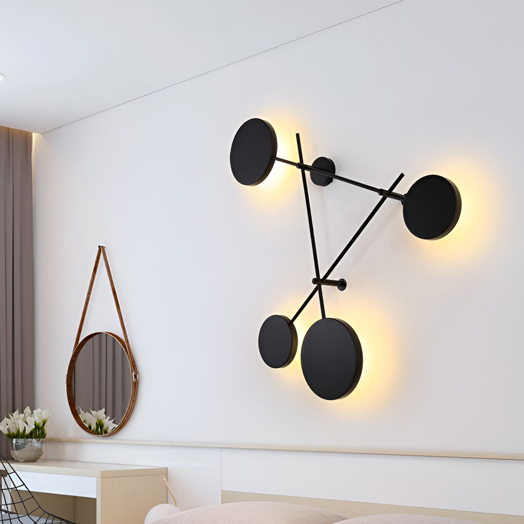 Modern Geometric Round LED Wall Sconce Nordic Minimalist Interior Lighting Fixture for Home