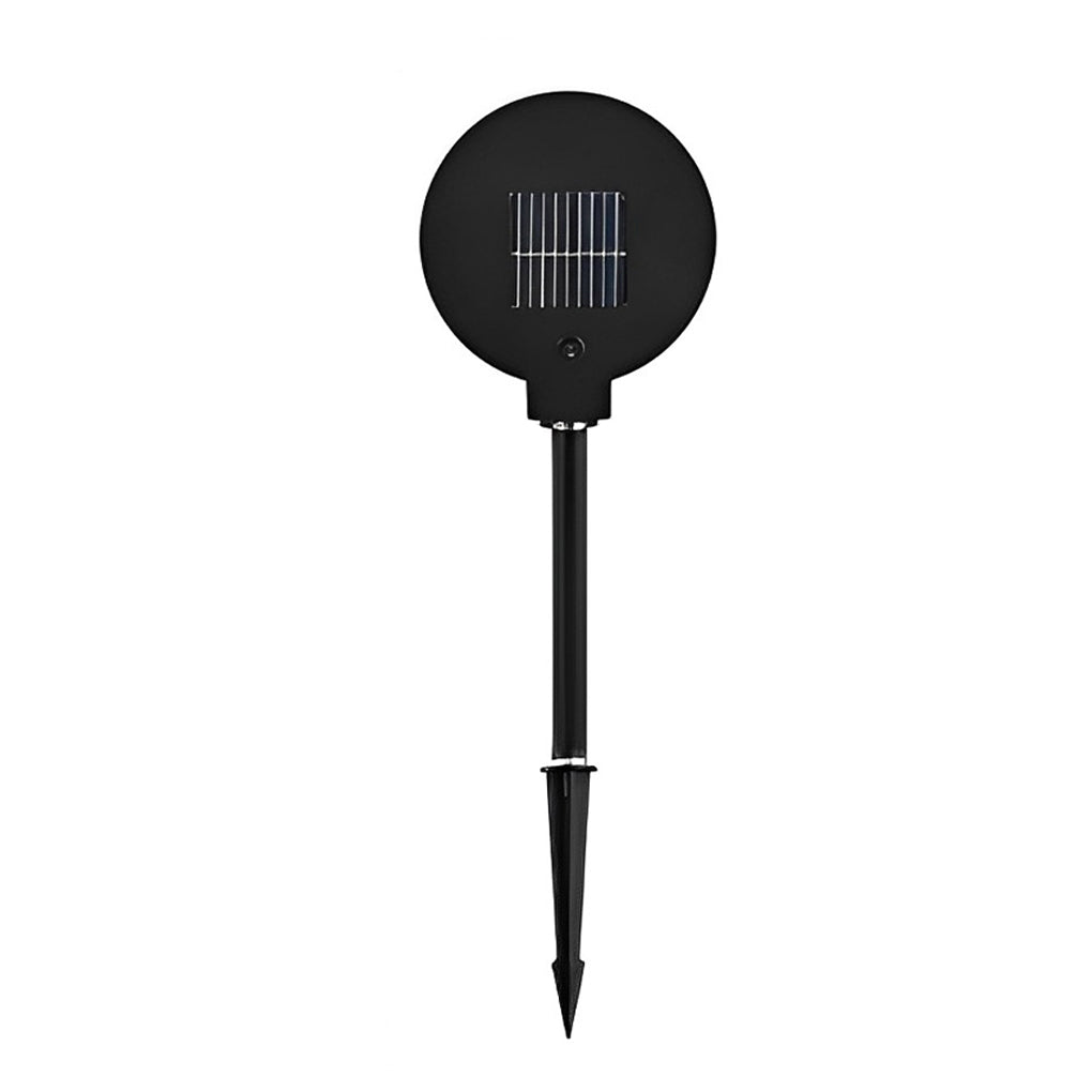 Modern Geometric Solar LED Outdoor Garden Pathway Lighting Waterproof Black Landscape Lamp