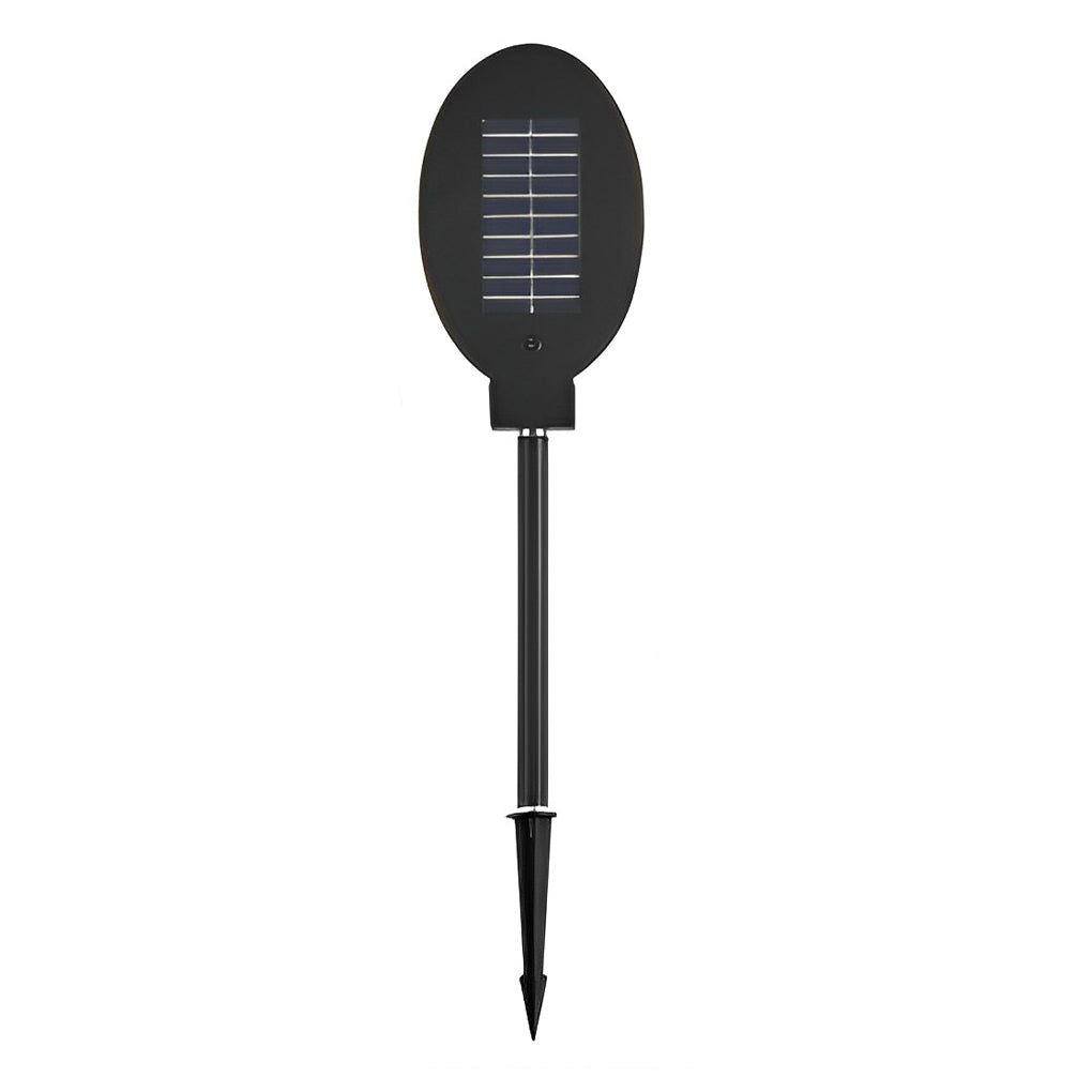 Modern Geometric Solar LED Outdoor Garden Pathway Lighting Waterproof Black Landscape Lamp