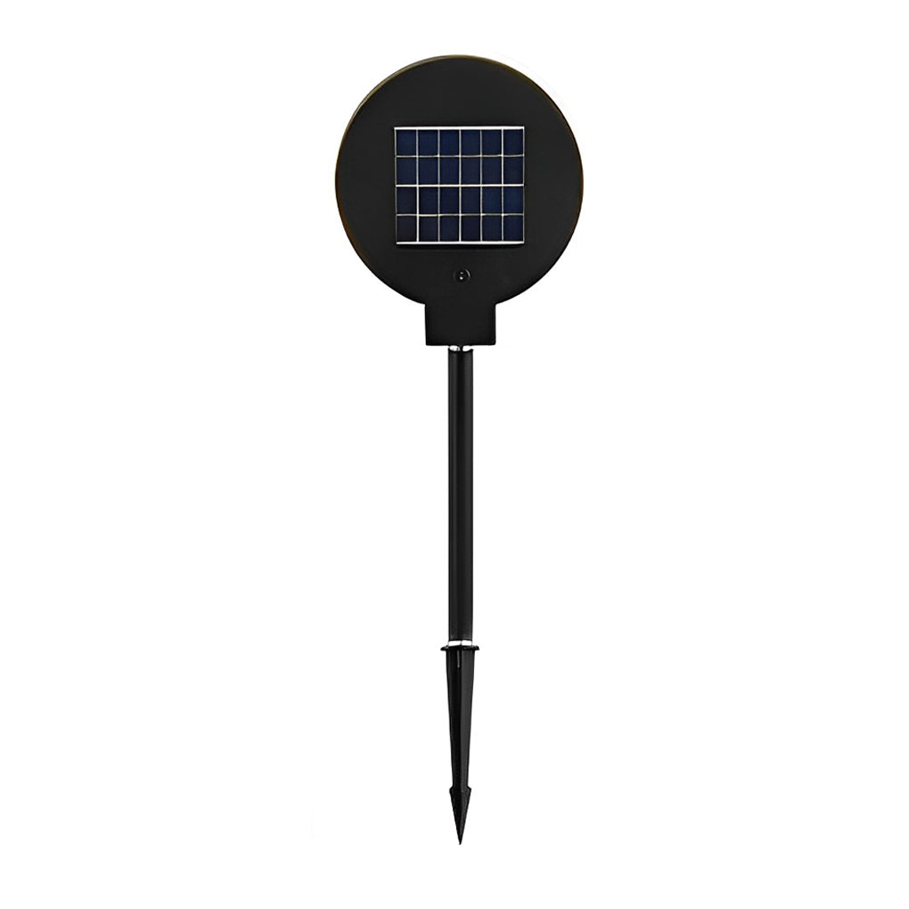 Modern Geometric Solar LED Outdoor Garden Pathway Lighting Waterproof Black Landscape Lamp