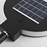 Modern Geometric Solar LED Outdoor Garden Pathway Lighting Waterproof Black Landscape Lamp