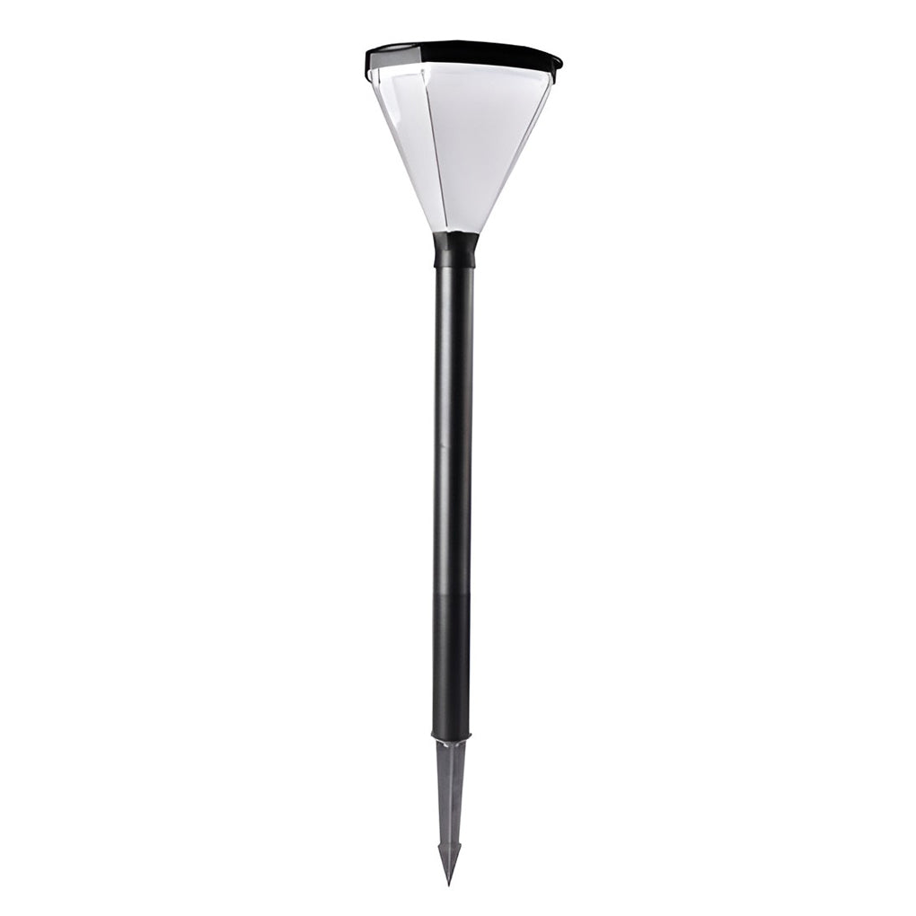 Modern Geometric Solar Powered Outdoor Pathway Post Lights Waterproof LED Garden Bollard Lamp