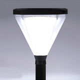 Modern Geometric Solar Powered Outdoor Pathway Post Lights Waterproof LED Garden Bollard Lamp