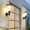 Modern Geometric Solar Powered Outdoor Wall Sconce Waterproof LED Porch Light for Garden Villa