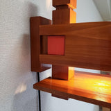 Modern Geometric Solid Wood Wall Sconce LED Rectangular Tower Wall Lamp for Indoor Spaces