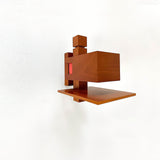Modern Geometric Solid Wood Wall Sconce LED Rectangular Tower Wall Lamp for Indoor Spaces