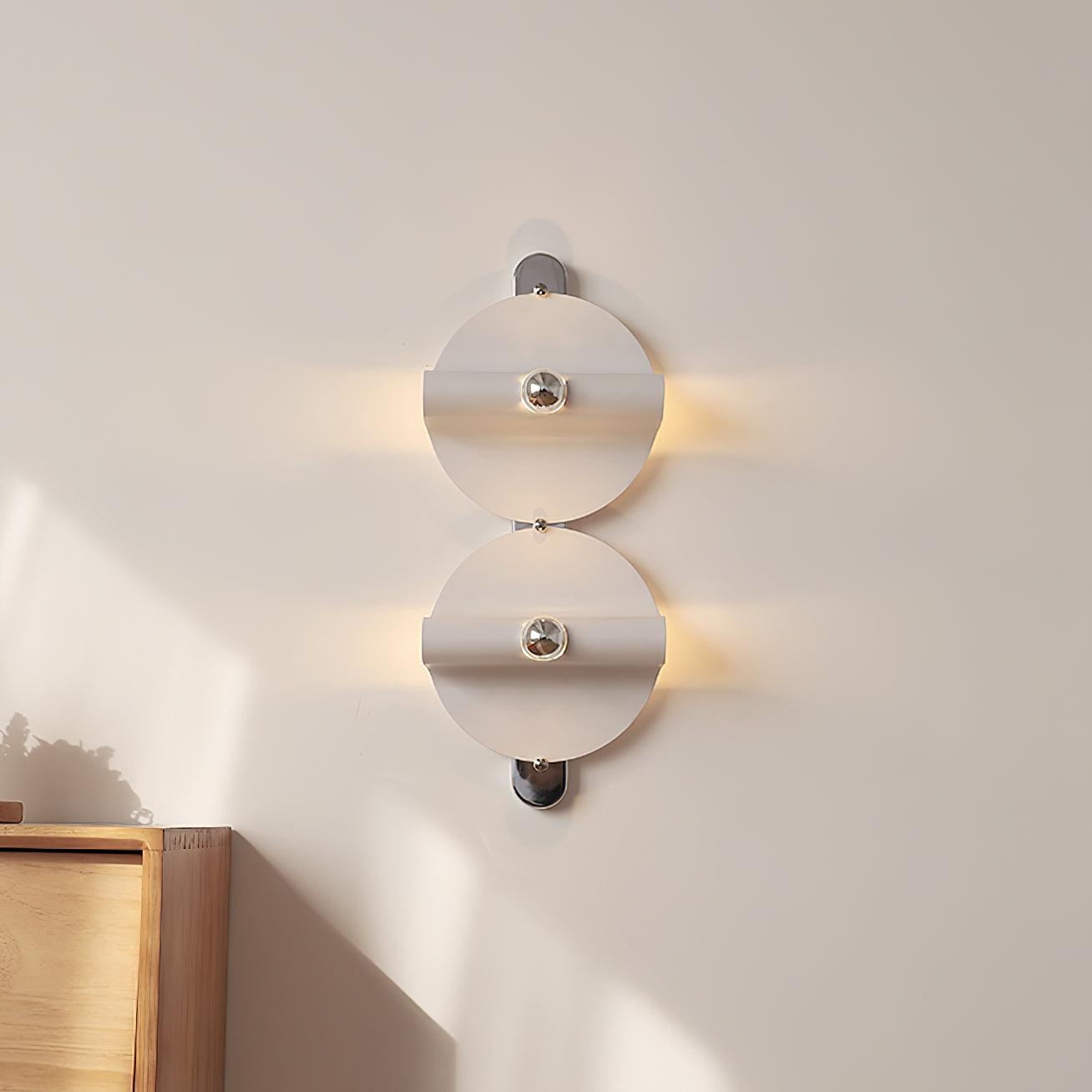 Modern Geometric Space Wall Sconce Chrome Indoor Lighting for Bedroom and Hallway