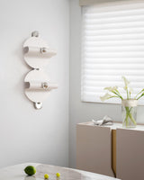 Modern Geometric Space Wall Sconce Chrome Indoor Lighting for Bedroom and Hallway