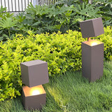 Modern Geometric Square LED Outdoor Lawn Light Waterproof Garden Path Lighting
