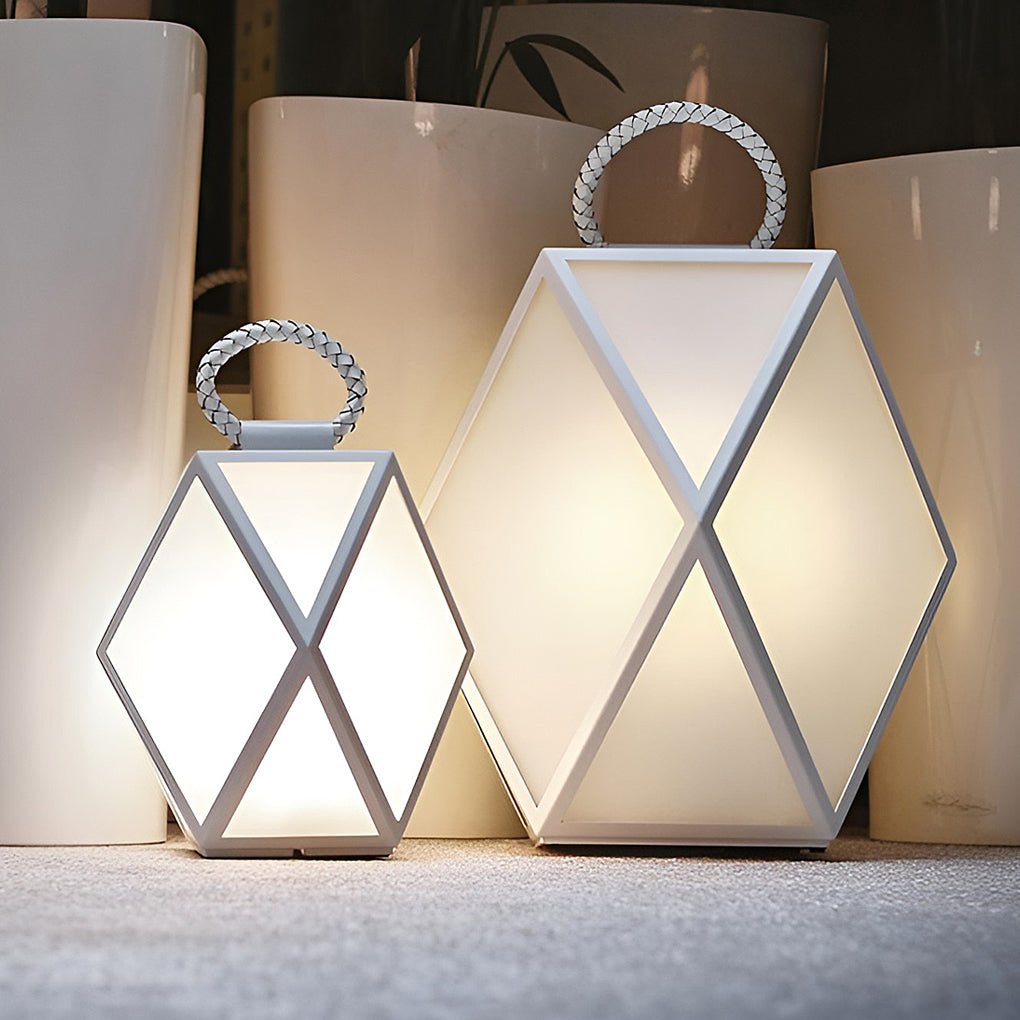 Modern Geometric Stainless Steel Outdoor Pillar Light LED Post Lantern for Path and Garden