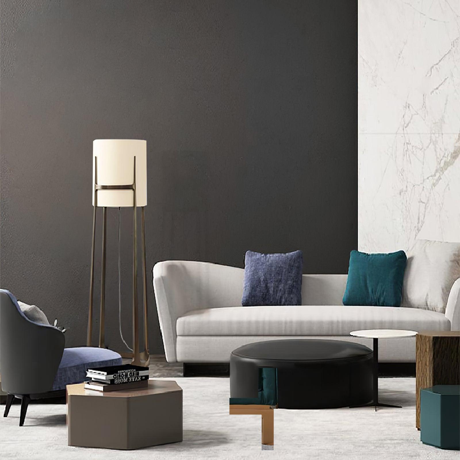 modern-geometric-standing-lamp-with-white-fabric-shade-in-brushed-bronze-finish