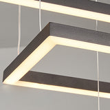 Modern Geometric Strip LED Chandelier Dimmable Nordic Dining Room Hanging Light Fixture