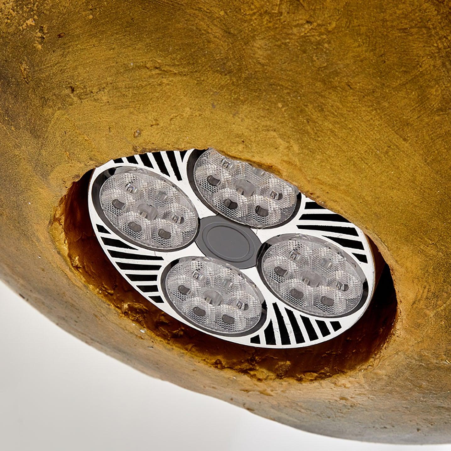 Modern Geometric Structure Pendant Light Black and Gold Foam Hanging Ceiling Lamp