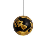 Modern Geometric Structure Pendant Light Black and Gold Foam Hanging Ceiling Lamp