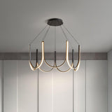 Modern Geometric U Shaped LED Pendant Light for Contemporary Dining and Living Spaces