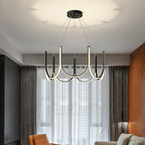 Modern Geometric U Shaped LED Pendant Light for Contemporary Dining and Living Spaces